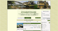 Desktop Screenshot of bedandbreakfastinshropshire.info